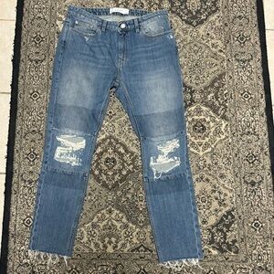 IRO Solange Distressed Jean in Light Blue size 28